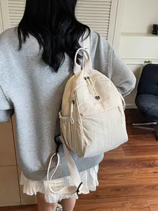 Women's Mini Backpack, Lightweight Casual Style, Plain Nylon Material, Perfect for Daily Shopping and Leisure Use, All Seasons