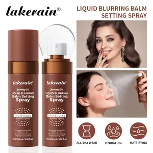 lakerain 2 Counts Cosmetic Multi-Use Blurring Setting Spray, 3-in-1 Primer Setting Spray, Blurs Pores Controls Oil, Hydrating Non-Drying Matte Finish, Ideal for Oily/Combination Skin All-Day Wear Women Cosmetic Makeup