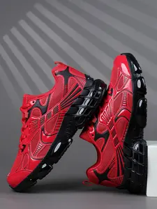 Men's Air Cushion Comfortable Casual Shoes, Lightweight Durable All-Season Sporty Shock Absorbing Rebound Running Training Sneakers, High-Quality Outdoor Leisure Footwear