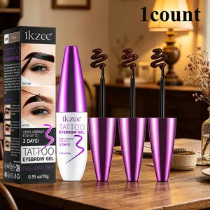Tattoo Eyebrow Gel 10g/BOX,Peel-Off Tint That Lasts 3 Days per Application. Waterproof, Smudge-Proof, and Won't Transfer onto Clothes or Pillowcases. Available in 3 Shades: Dark Brown, Light Brown, and Beige. Achieve Soft, Perfect for Mornings, Cosmetic