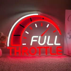 Dashboard-Shaped LED Neon Sign, LED Neon Lights — Wall Decor for Garages, Racing Clubs, and Game Rooms — USB Powered