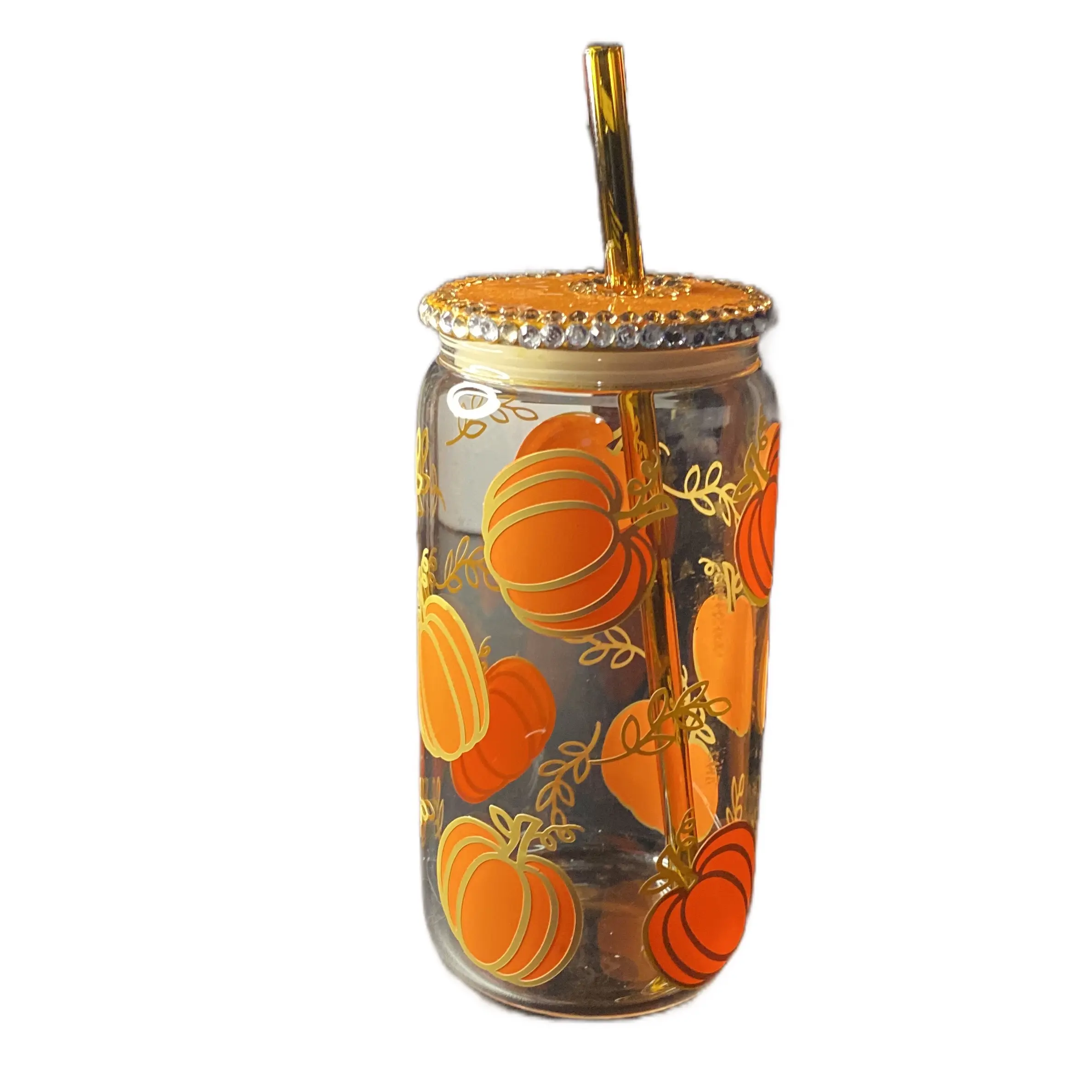 Pumpkins Glass Cup - Perfect for Drinks and More - Mug, Drinkware cute viral unique glassware glasses with lids bow Classic Bottles Tumblers Cocktails