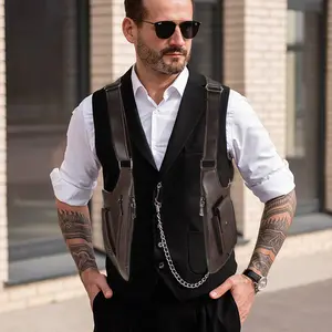 Men'S Double Shoulder Underarm Vest Bag |   Anti-theft Hidden Underarm Wallet Pocket, Casual Backpack, Steampunk Style Single Shoulder Bag, Adjustable Faux Leather Strap, Perfect Gift For Boyfriends On Valentine'S Day, Christmas, And Birthdays