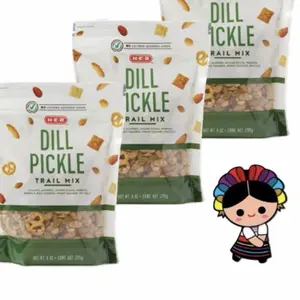 H‑E‑B Dill Pickle Trail Mix 9 oz (3 bags) Gift Nata Multipack Set Snack Pizza Flavored Potato Crisps Flamin' Hot