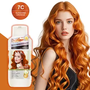 Sunshine orange Hair Dye｜Hair Color & Cleansing｜Moisturizing｜Free Conditioner｜Low Foam, Long Lasting, Premium Hair Color, Vegan, Non-irritating, High Volume 500ML Gift Haircare Shampoo Cleanser natural herbal color shampoo ginger  dye