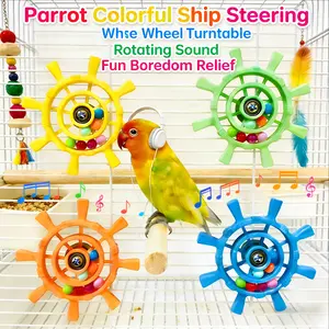 Nautilus colored bead-shaped spinning toy with fun, relief from boredom and stress, educational value, and self-entertainment.Suitable for chicks, sunworms, and other small birds.Used for chewing and grinding beaks, never feeling bored.