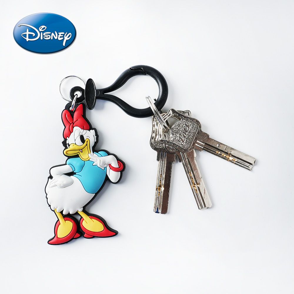 1 PC Disney Officially Licensed Donald Duck & Daisy Duck Keychain Cute 3D Character Bag Charm & Key Ring Ideal Valentine's/New Year Gift for Friends