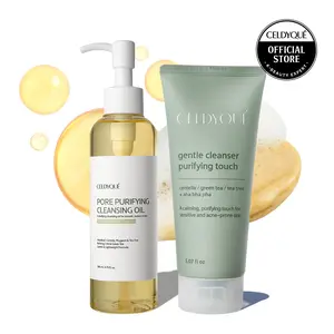 Centella & Tea Tree Foam Cleanser + LHA Cleansing Oil – Double Cleanse Duo | Sensitive Skin K-Beauty | CELDYQUE
