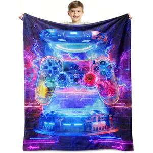 Gaming Blanket For Boys, Gamer Gift Blanket For Boys Kids, Cozy Soft Throw For Couch Or Bedroom Gaming Stuff 40"X 50"