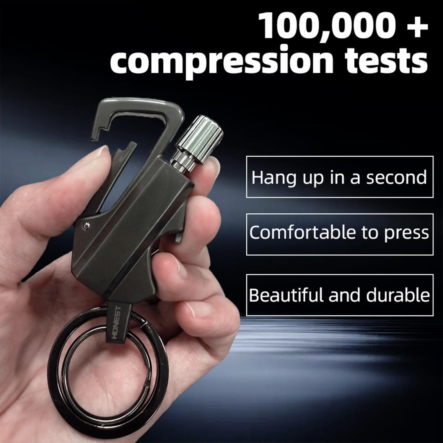 All-Metal Multi-Functional Tool Lighter Keychain Portable Lighter (Not include Fuel) Waterproof Reusable Multifunctional 3-in-1 keychain Bottle Opener, Stores keys, Durable for Travel Outdoor Activities Camping Parties Creative Gift for Both Men Women