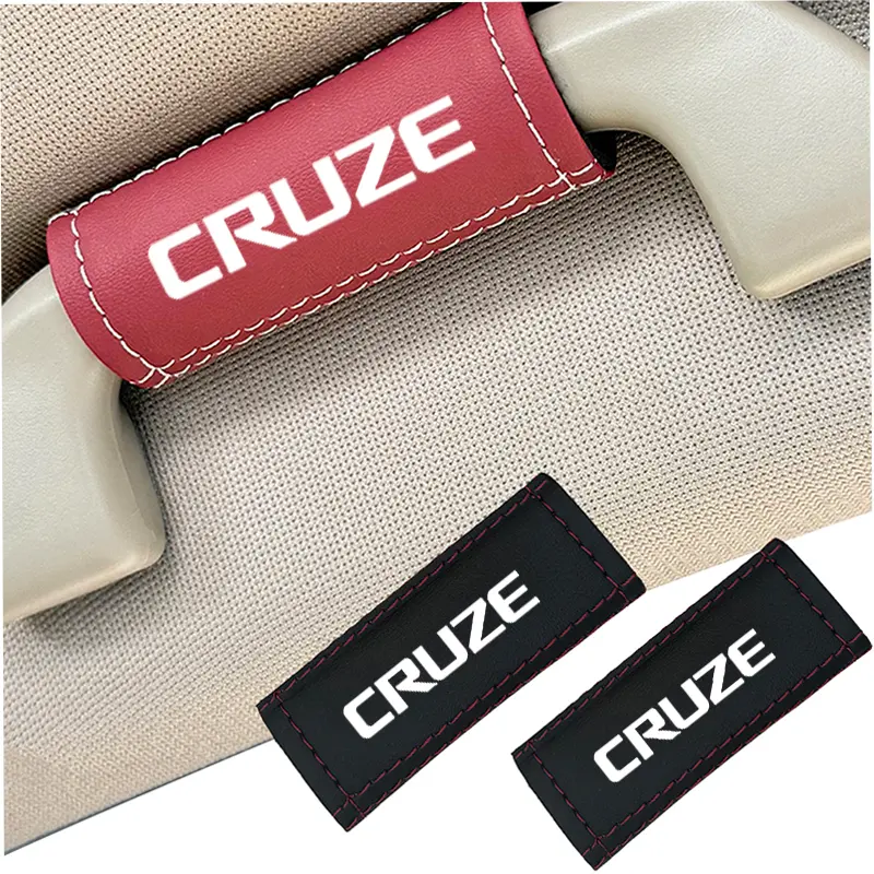 2pcs For Chevrolet CRUZE PU Leather Car Interior Seat Cover Accessories, Car Handle Protection Cover Accessories, Car Interior Accessory