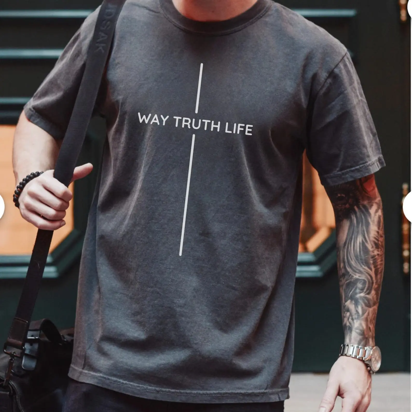 Way Truth Life T-Shirt, Men's Tee, Unisex Shirt, Religious Holiday Top, Scripture Tee, Resurrection Sunday Shirt, Full Size, Full Color