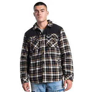 Football Fan Shop Officially Licensed NFL Men's Transitional Plaid Shirt Jacket by Glll - Broncos