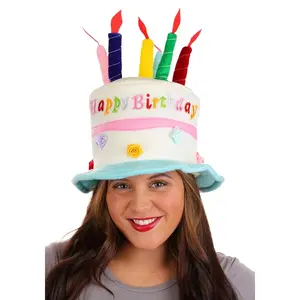 Birthday Cake Plush Hat for Adults