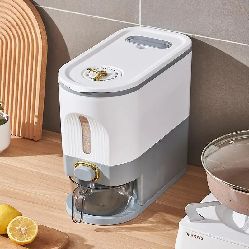 Large Capacity Grain Container, 1 Count Moisture-proof Insect-proof Sealed Storage Box, Household Food Preserving Organizer for Home Kitchen, Kitchen