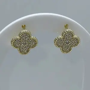 Classic Textured Gold Tone Leverback Earrings