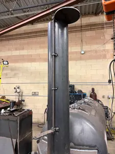 smoke stack chimney damper kit universal weld on with handle and 4 guides