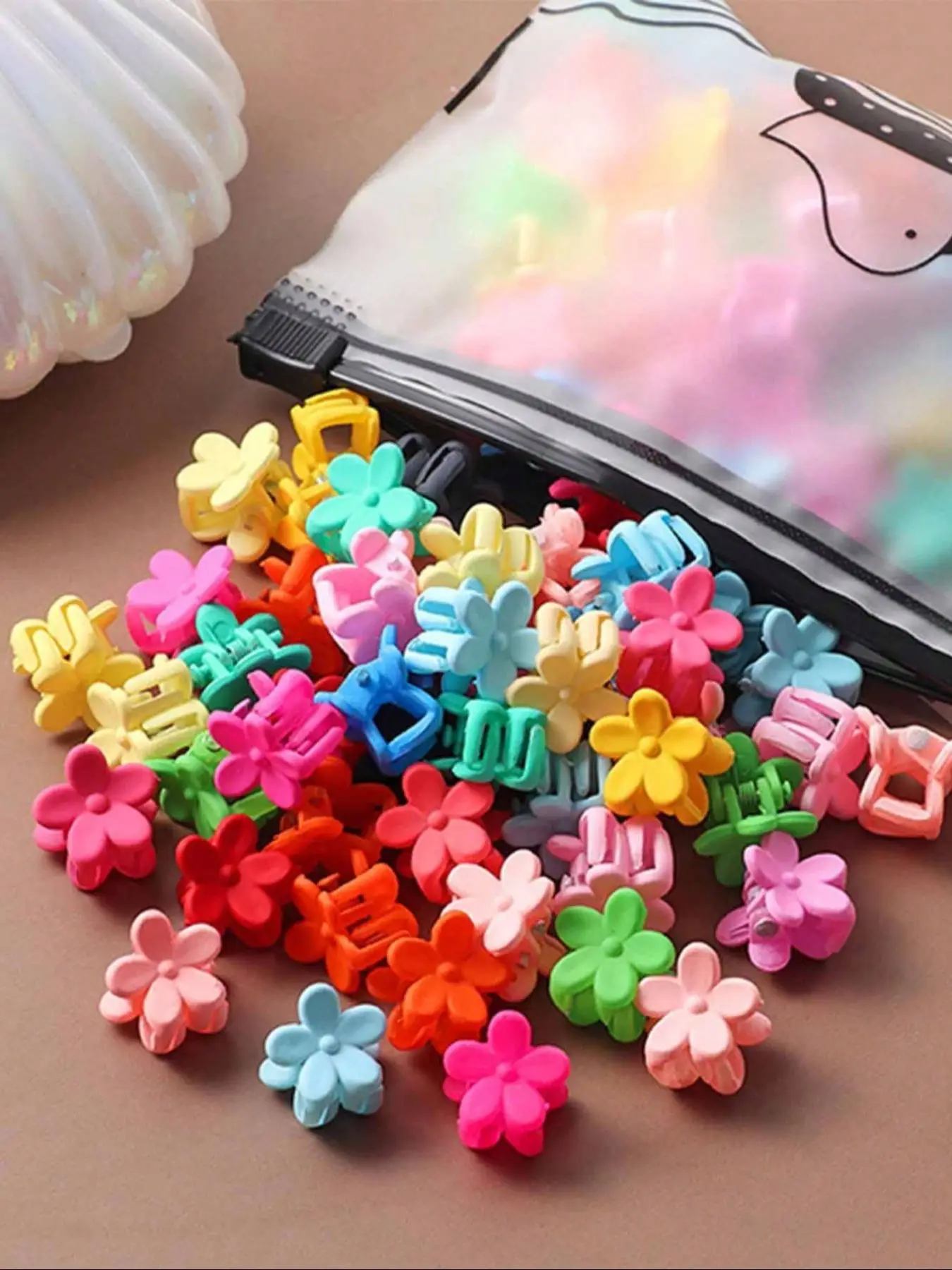 Colorful Flower Design Hair Clips for Valentine's Gift, 30pcs Cute Sweet Small Hair Clips for Women & Girls, Fashion Hair Accessories for Daily Use