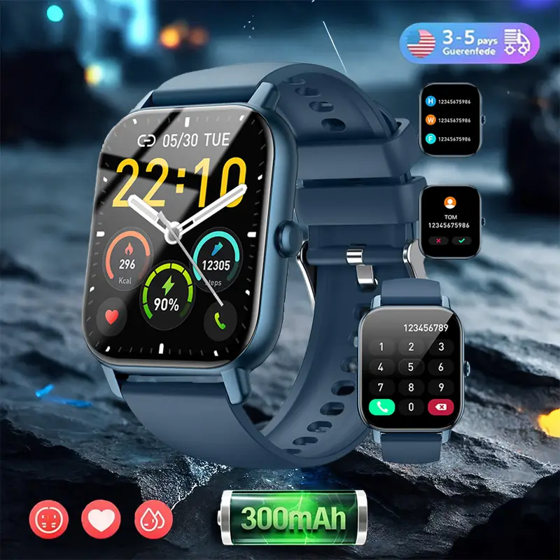 [Fall Deals] Ntaanoo 2025 New Multifunctional Full Touchscreen Smart Fitness Watch with Sleep Monitor Clock & Pedometer for Android Smartphones Wearab