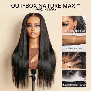 【Live】NatureMAX™ Silky Straight Glueless Ear-to-ear 13x4 HD Lace Front Wig Pre-Cut Lace