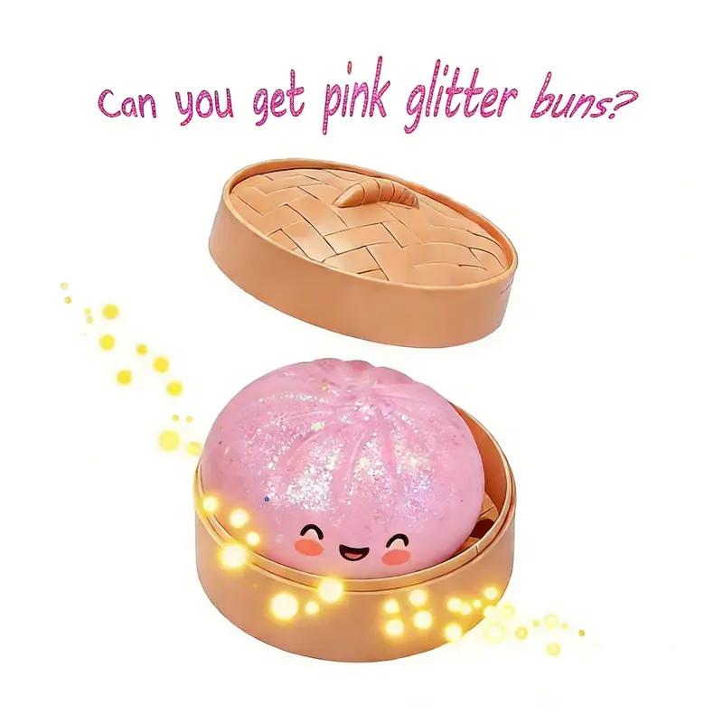 Smiling face emoji Big Dumpling Squishy - Mystery Bun Fidget Toy, Soft TPR Material, Stress Relief, Unboxing Surprise,Random Style.suitable for exchange gifts,Valentine's Day and Easter and Mother's Day gifts