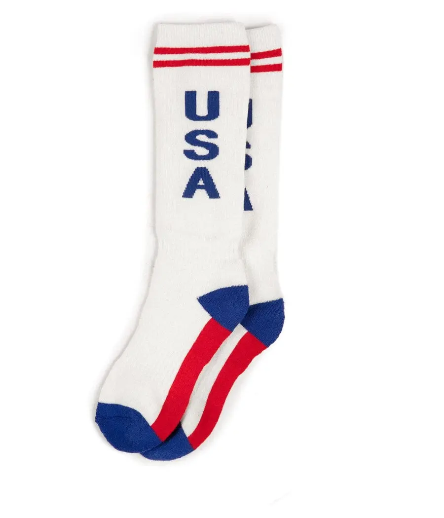 Women's Retro USA Performance Ski Socks (Fits Sizes 6-11W) Women's Retro USA Performance Ski Socks (Fits Sizes 6-11W)