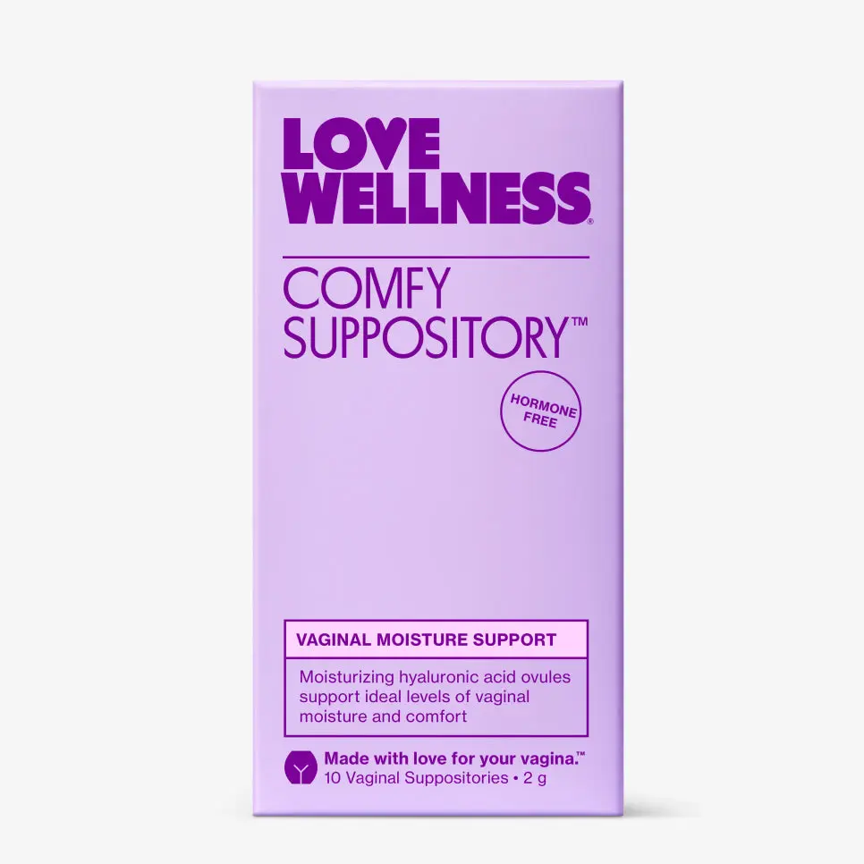 Comfy Suppository™   | Womens Suppository for Healthy Levels of Vaginal Moisture | Hormone-Free with Hyaluronic Acid & Tremella Mushroom for Vaginal Dryness Support | 10 Count