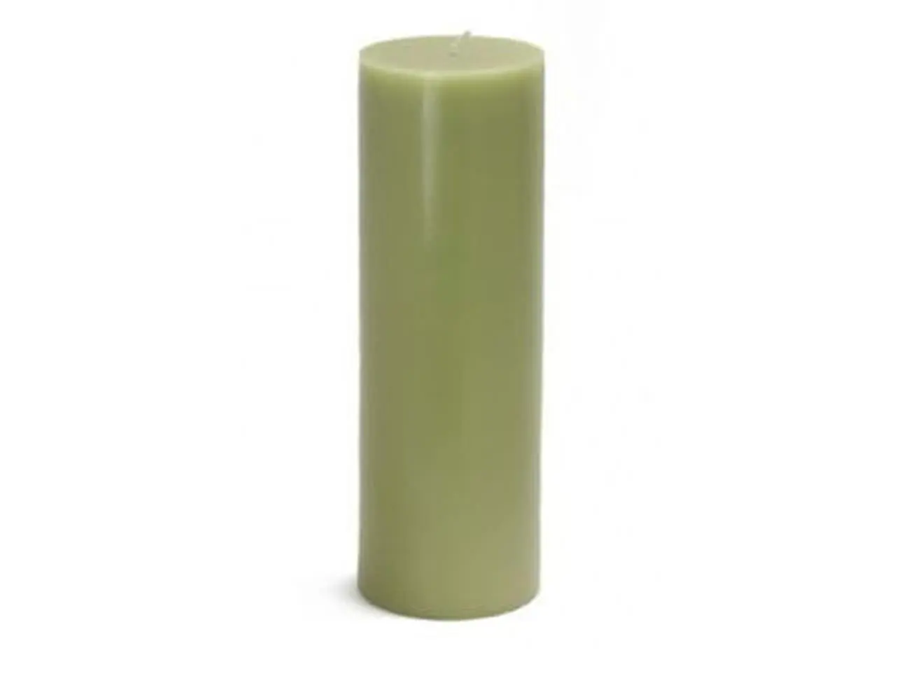 Zest Candle Unscented Handpoured Wax Cylinder Pillar Candles - 3x9 in, 110 Hours Burn Time, 12-Piece Bulk Box, CPZ-100-12, Sage Green Smokeless Home Decor for Wedding Centerpieces, Smokeless Dripless, Household Candle