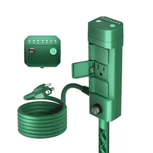 Outdoor Multi Socket Timer Yard Stake with Photocell Countdown Timer BN-LINK