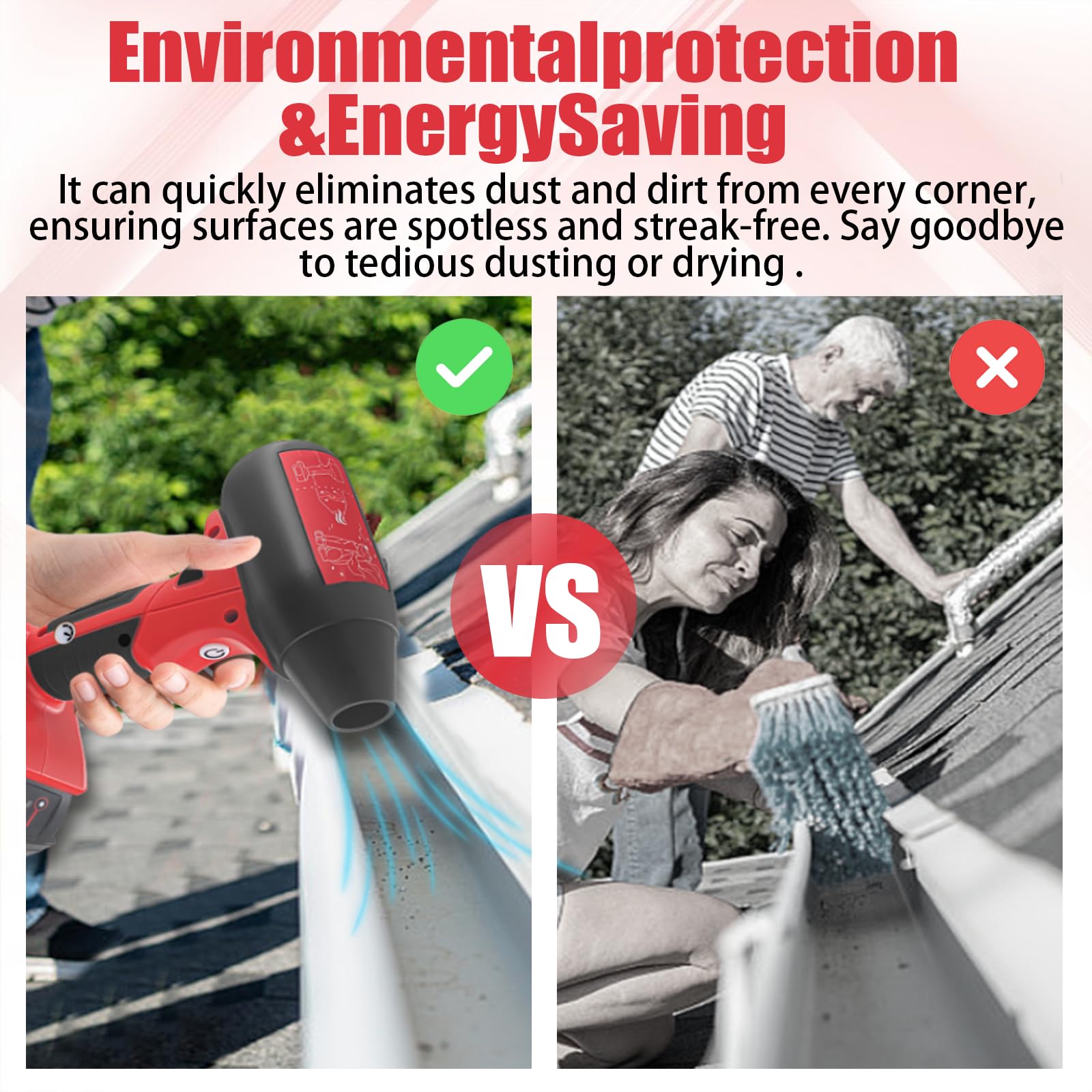 TPDL Cordless Air Blower for Milwaukee M18 18V Battery, 130000RPM Turbo Jet Fan, 4 Adjustable Speeds Portable Handheld Blower for Car Cleaning, Camping, Leaf Blowing (Tool Only, Battery Not Included)