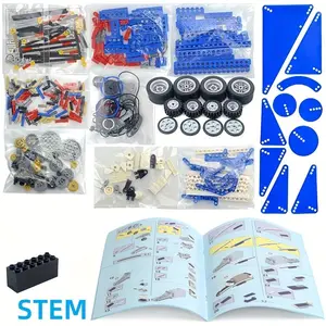 9686 Technical Parts Multi Technology Programming Educational School Students Learn Building Blocks Bricks Power Function Set Mechanical Power Combination Model For Kids Toy Christmas Gifts