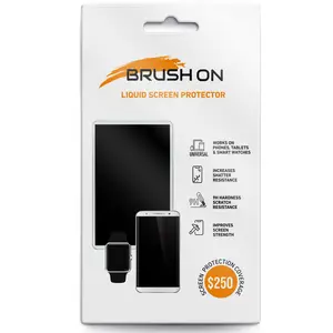 BRUSH ON Liquid Glass Screen Protector With $250 Coverage | Wipe On Scratch and Shatter Resistant Nano Protection for All Phones Tablets and Smart Watches - Universal Fit