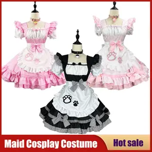 Sexy Maid Cosplay Costumes Anime Sweet Cat Girl Skirt Black White Pink Cute Lolita Dress Carnival Party Apron Waitress Outfits