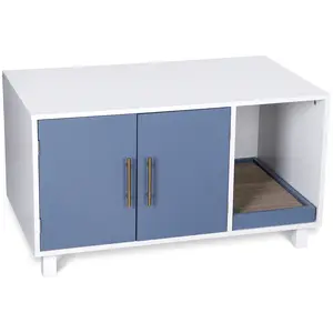 Segawe 36"L Cat Hidden Washroom Pet Litter Box Enclosure House W/Scratch Pad
