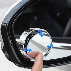 2pcs 360° Adjustable Blind Spot Mirrors - Wide Angle Round Convex Auxiliary Rearview