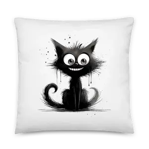 Funny Cat Pillow 3 with Print