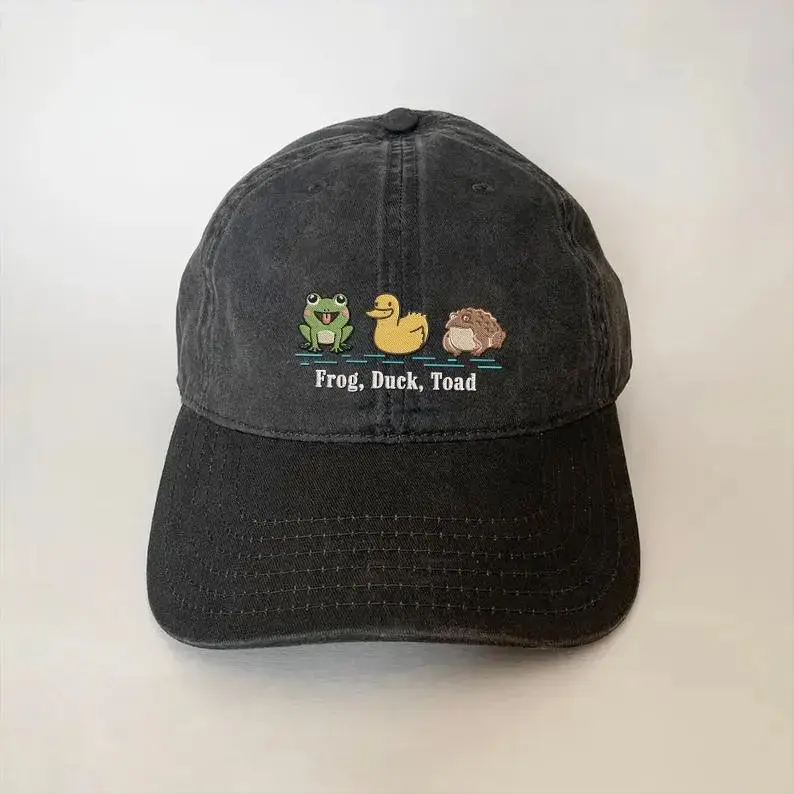 Embroidered FDT Frog Duck Toad Hat, FDT baseball cap, Subtle Anti Trump, Feminist Pride hat, Feminist Gift, Equality Matters, Animal Lover