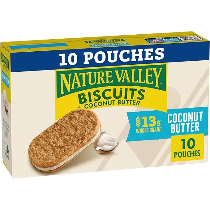 Coconut Butter Biscuit Sandwiches, 10 ct, 13.5 oz | Toasted Coconut Biscuit with Creamy Coconut Filling, 13g Whole Grain per Serving, No Artificial Flavors