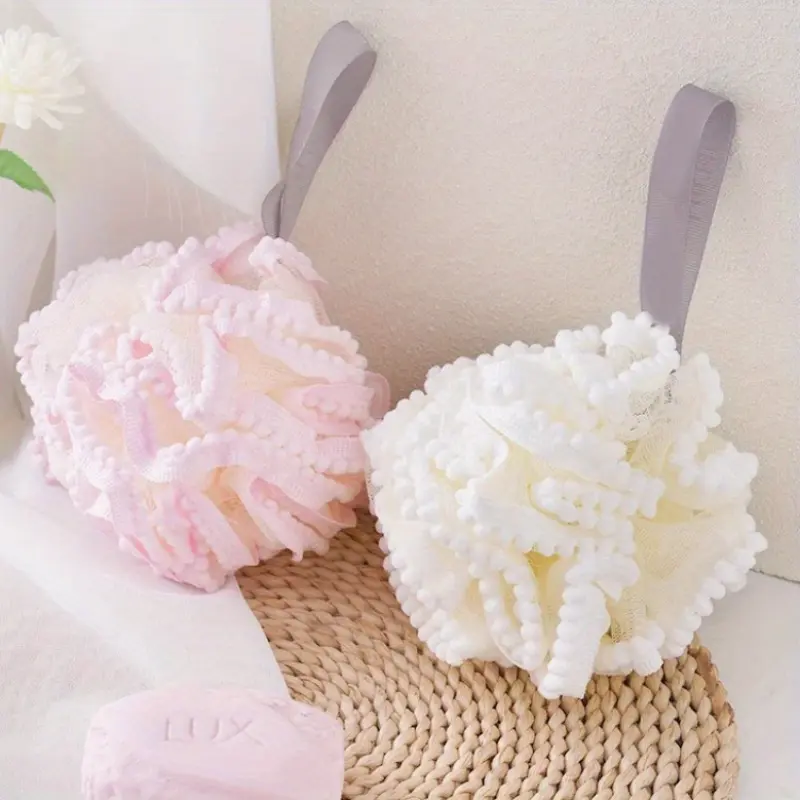 1pc Lovely Bath Ball, Do Not Loose Super Soft Female Bath Flower Ball, Scrub Foam Bath Ball
