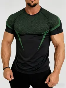 Men's Fitness Short Sleeve T-Shirt, Summer Quick-Dry Breathable Fabric, Dry Fit Active, Casual Running Tee, Ideal Gift for Gym Workout