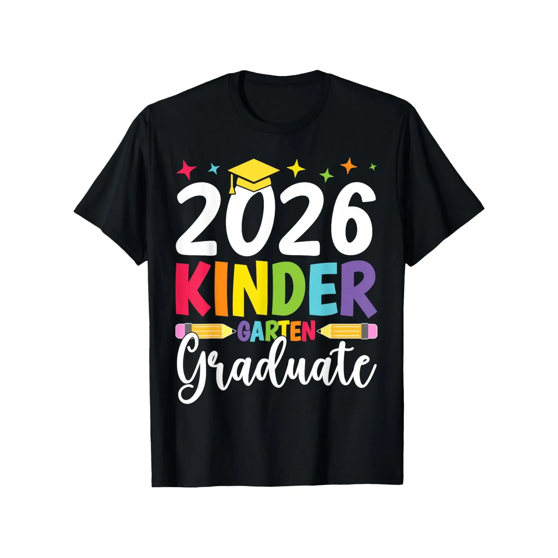 Kindergarten Graduate 2026 Preschool Graduation Boys Girls T-Shirt | Tops, Short Sleeve, Crew Neck, Casual Streetwear, Soft Breathable, All-season Fit