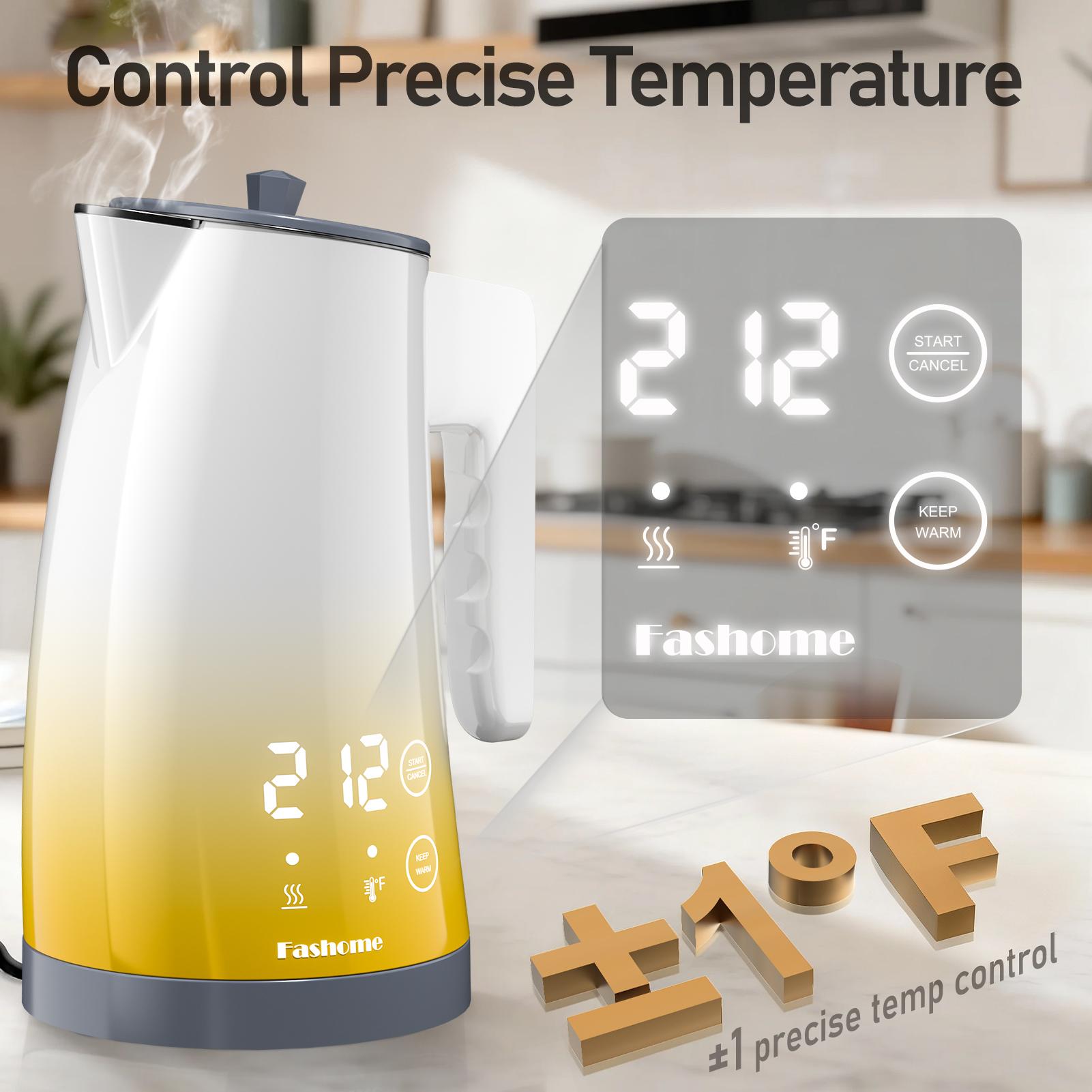 Temperature Control Electric Water Boiler, BPA-Free, Fast Boil for Coffee, Tea & Baby Formula