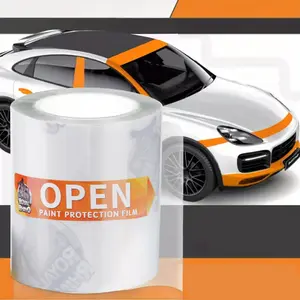 1pc Car Skin Protective Film Scratch Resistant Waterproof Transparent No Baking, Anti Kick and Scratch Film Rhino Skin Sticker