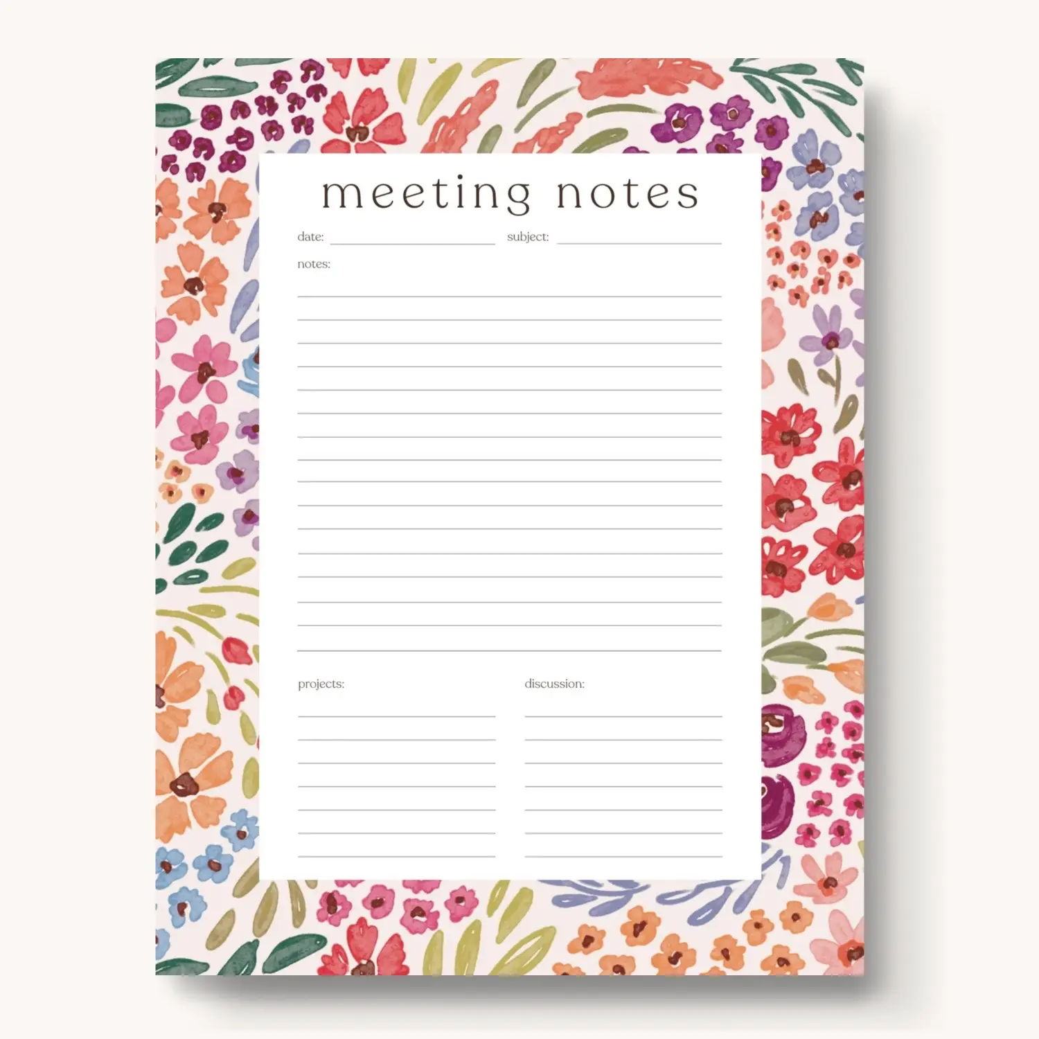 Meeting Notes notepad, Ideal for Organizing Meetings and Notes