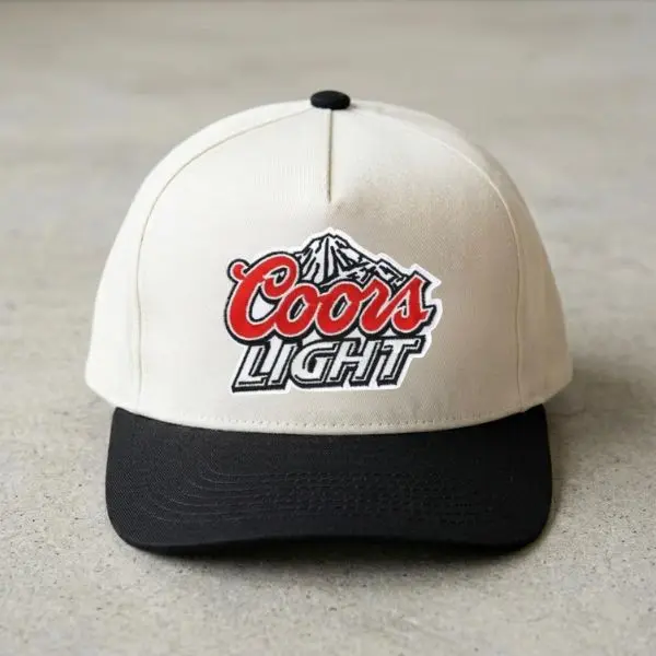 Coors Light Trucker Hat | Vintage Beer Logo 7 Panel Snapback | Embroidered Mesh Cap | Retro Brewery Style Hat | Gift for Beer Lovers