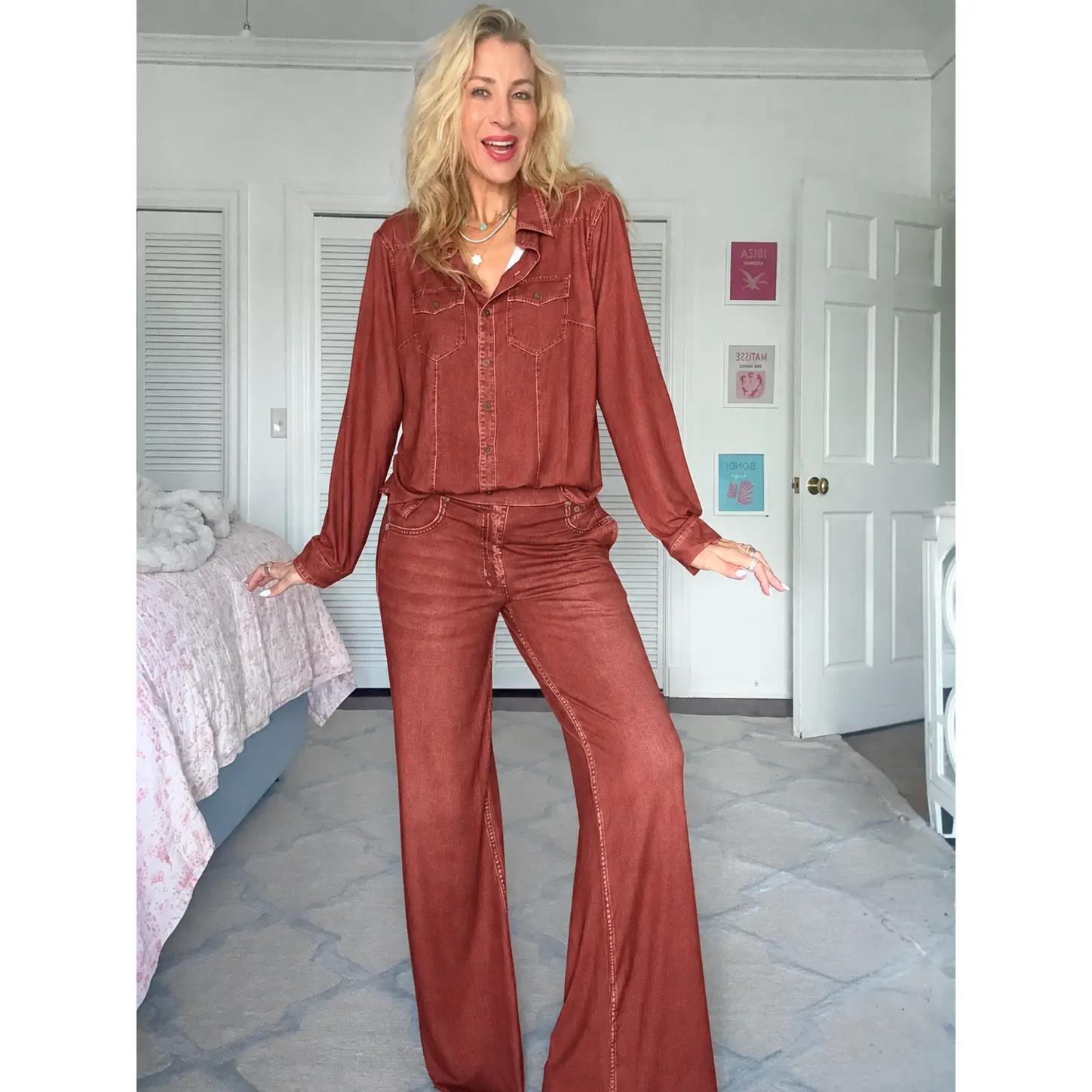 Jordann Jammies Rust Denim Dreams Set