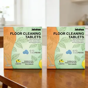 2-Pack Household Floor Cleaning Tablets (12pcs*2), Multi Surface Cleaner, Tile & Hardwood Floor Cleaner, Removes Stains & Oil, Reduces Odors, Long-Lasting Freshness, Increase Shine, Portable Effervescent Tablets