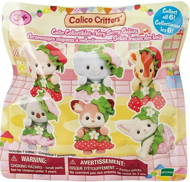 Calico Critters Very Berry Babies Blind Bag with Berry-Themed Accessories - Timeless Classic Miniature Dollhouses & Figures - Perfect for Collectors and Play Enthusiasts