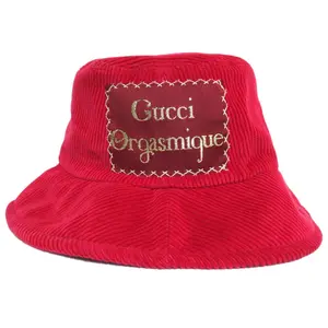 Pre-owned GUCCI Cotton Small Leather Goods Orgasmique Corduroy Bucket Hat