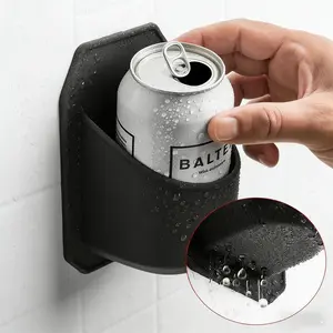 Bathroom Shower Beer Rack Portable Can Storage Rack Beverage Rack Organiser Wall-Mounted Waterproof Shower Drink Rack Bathroom Accessories
